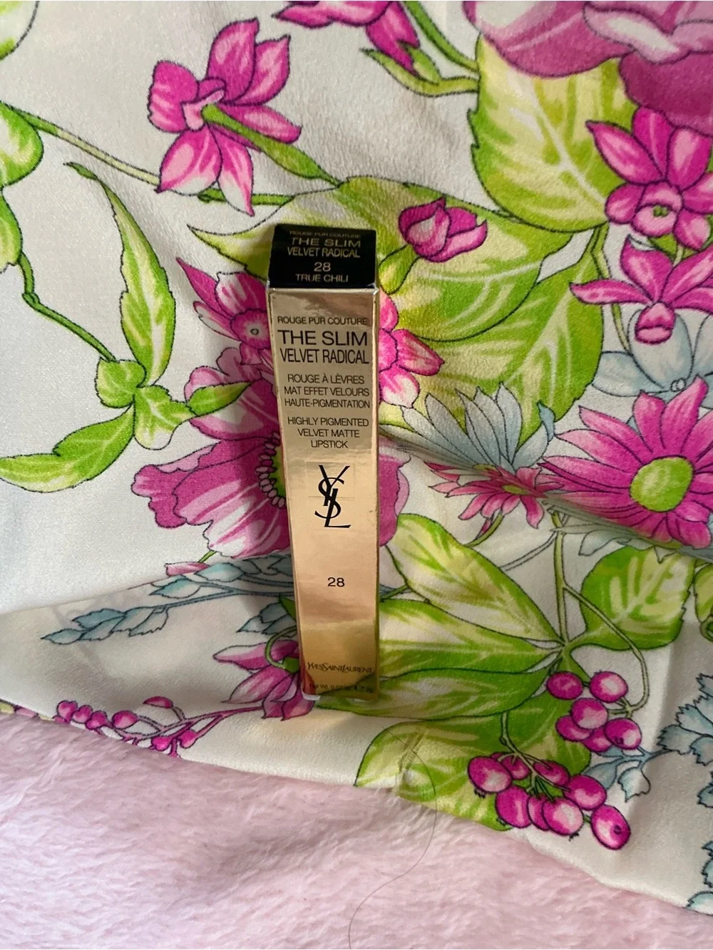 YSL Rouge Pur Couture Slim Velvet Lipstick 28 True Chili New